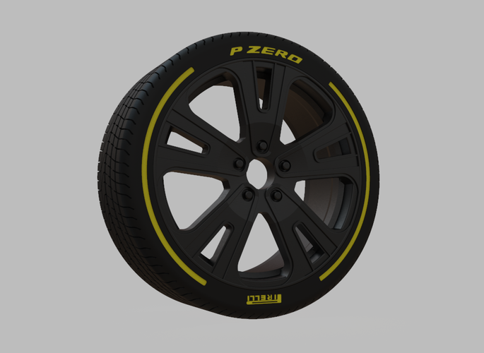 Miniature Enkei SVX Rim & Tire 