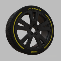 Miniature Enkei SVX Rim & Tire  - Thumbnail 2