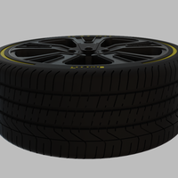 Miniature Enkei SVX Rim & Tire  - Thumbnail 4