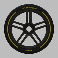 Miniature Enkei FD-05 Rim & Tire  - 3D Print - No Textures - Thumbnail 1