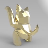 Low Poly Maneki Neko (Japanese Cat) - Thumbnail 5