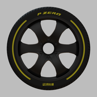 Miniature Enkei M6 Rim & Tire  - 3D Print - No Textures - Thumbnail 1