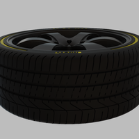 Miniature Enkei M6 Rim & Tire  - 3D Print - No Textures - Thumbnail 4