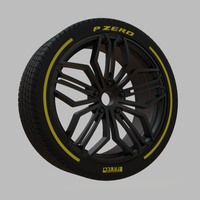 Miniature Enkei CUV Rim & Tire  - 3D Print - No Textures - Thumbnail 1