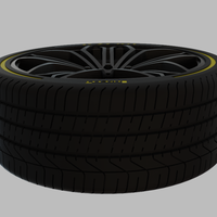 Miniature Enkei CUV Rim & Tire  - 3D Print - No Textures - Thumbnail 2
