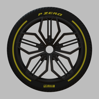 Miniature Enkei CUV Rim & Tire  - 3D Print - No Textures - Thumbnail 3