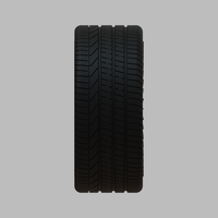 Miniature Vossen HF-8 Rim & Tire  - 3D Print - No Textures - Thumbnail 3