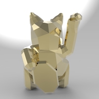 Low Poly Maneki Neko (Japanese Cat) - Thumbnail 6