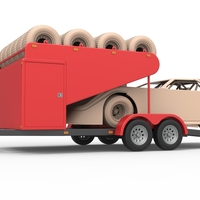 Vintage Open Trailer for Race Car 1:25 - Thumbnail 2