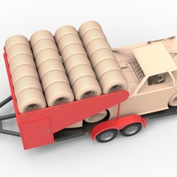 Vintage Open Trailer for Race Car 1:25 - Thumbnail 3