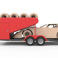 Vintage Open Trailer for Race Car 1:25 - Thumbnail 4