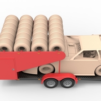 Vintage Open Trailer for Race Car 1:25 - Thumbnail 5