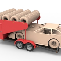 Vintage Open Trailer for Race Car 1:25 - Thumbnail 6