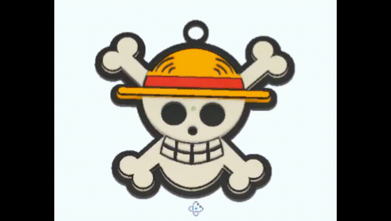 STRAW HAT LUFFY GANG FLAG - KEYCHAIN