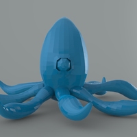 Low Poly Space Octopus - Thumbnail 1