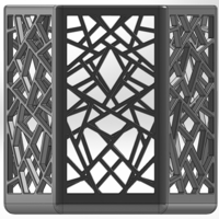 Hexagonal pencil cup with rectilinear patterns - Thumbnail 4