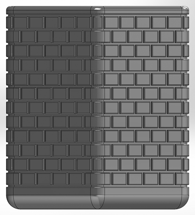 Hexagonal pencil cup with brick imitation