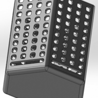 Hexagonal pen cup with square and rectangular holes - Thumbnail 2