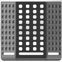 Hexagonal pen cup with square and rectangular holes - Thumbnail 4