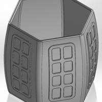 Convex hexagonal pen cup - Thumbnail 2