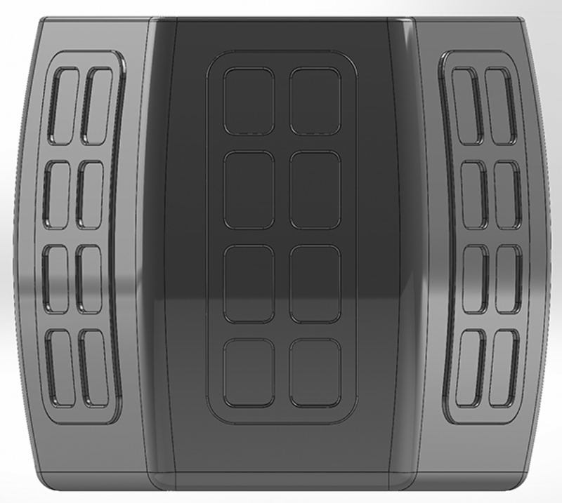 Convex hexagonal pen cup