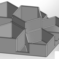 Desk organizer made of pentagonal prisms - Thumbnail 1