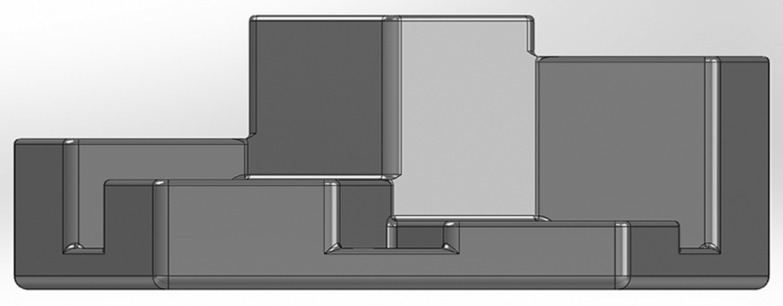 Desk organizer made of pentagonal prisms