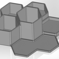 Desk organizer made of hexagonal prisms - Thumbnail 3