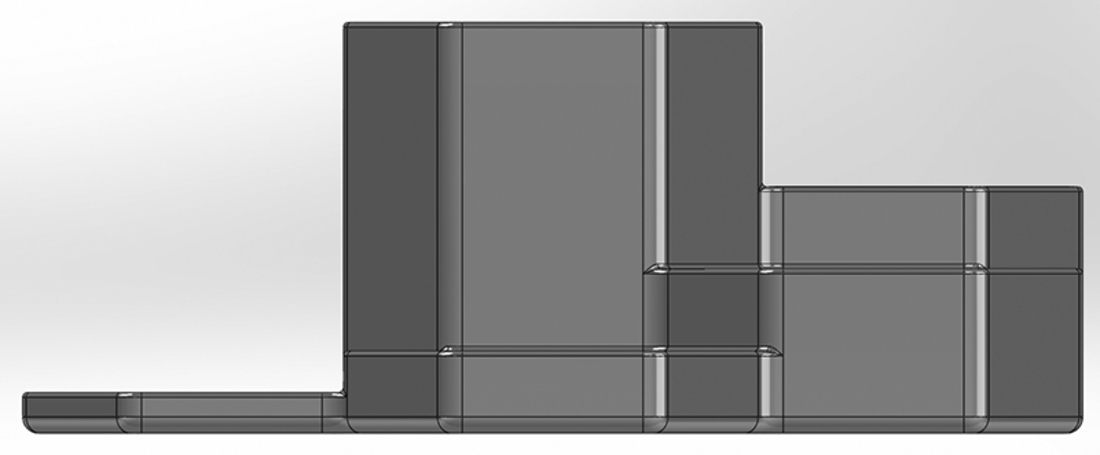 Desk organizer made of hexagonal prisms