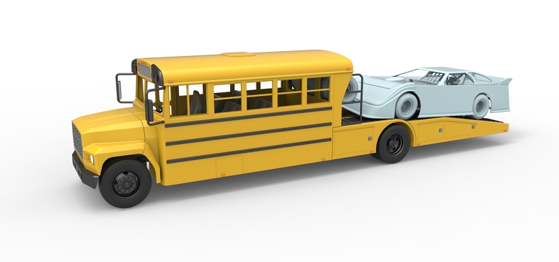 Vintage Transporter truck for Race car V5 Scale 1:25