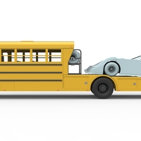 Vintage Transporter truck for Race car V5 Scale 1:25 - Thumbnail 5