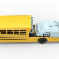 Vintage Transporter truck for Race car V5 Scale 1:25 - Thumbnail 6