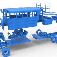 Vintage Transporter truck for Race car V5 Scale 1:25 - Thumbnail 24