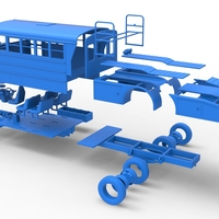 Vintage Transporter truck for Race car V5 Scale 1:25 - Thumbnail 25