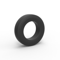 Semi truck tire 9 Scale 1:25 - Thumbnail 1
