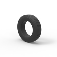 Semi truck tire 9 Scale 1:25 - Thumbnail 7