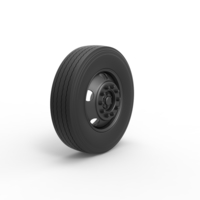 5 Hole front wheel of Vintage School bus 1:25 - Thumbnail 2