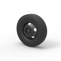 5 Hole front wheel of Vintage School bus 1:25 - Thumbnail 7