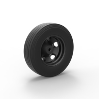 5 Hole front wheel of Vintage School bus 1:25 - Thumbnail 8