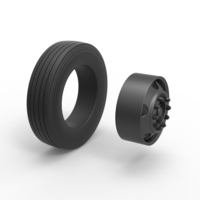 5 Hole front wheel of Vintage School bus 1:25 - Thumbnail 9