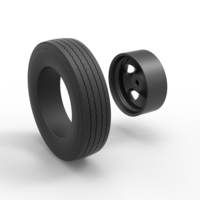 5 Hole front wheel of Vintage School bus 1:25 - Thumbnail 10