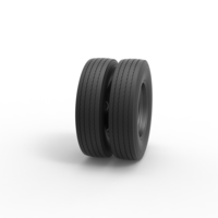 5 Hole rear double wheel of Vintage School bus 1:25 - Thumbnail 3