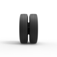 5 Hole rear double wheel of Vintage School bus 1:25 - Thumbnail 4