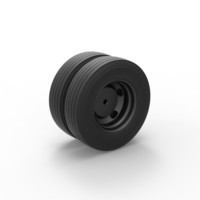 5 Hole rear double wheel of Vintage School bus 1:25 - Thumbnail 9