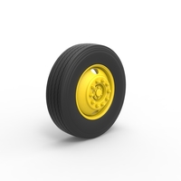 2 Hole front wheel of Vintage School bus 1:25 - Thumbnail 2