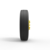 2 Hole front wheel of Vintage School bus 1:25 - Thumbnail 4