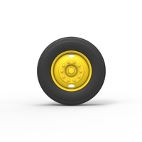 2 Hole front wheel of Vintage School bus 1:25 - Thumbnail 5