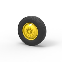 2 Hole front wheel of Vintage School bus 1:25 - Thumbnail 7