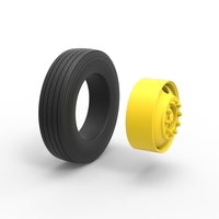 2 Hole front wheel of Vintage School bus 1:25 - Thumbnail 9