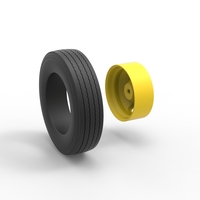 2 Hole front wheel of Vintage School bus 1:25 - Thumbnail 10